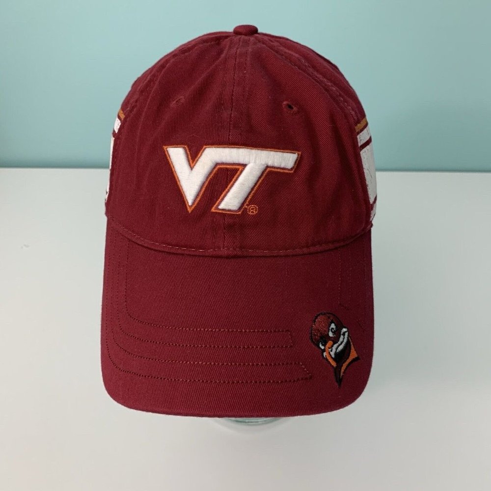 Virginia Tech Hokies Hat Cap Signature Series NCAA Maroon Orange Adjustable